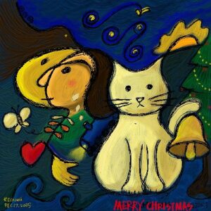 Christmas 2005 with My Cat Niuniu