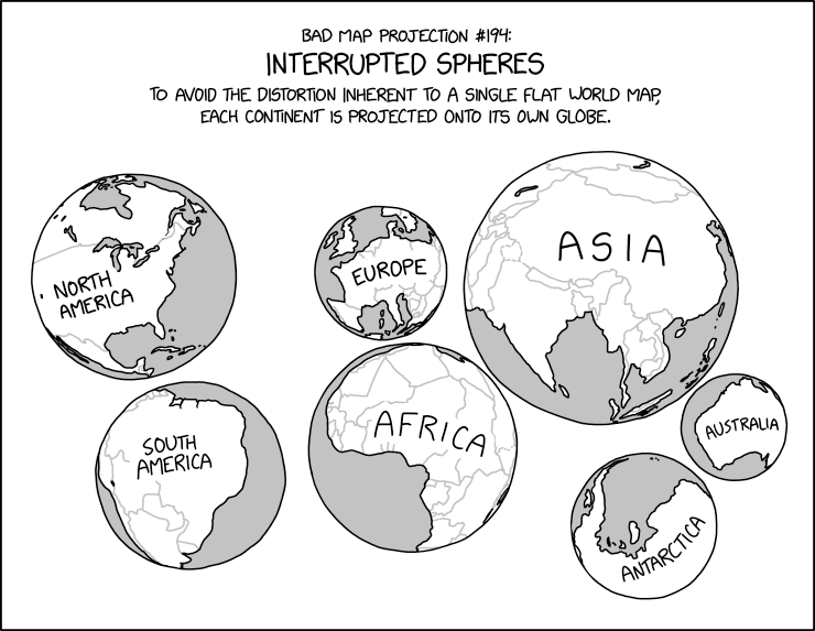 xkcd 的地图:Interruped Spheres