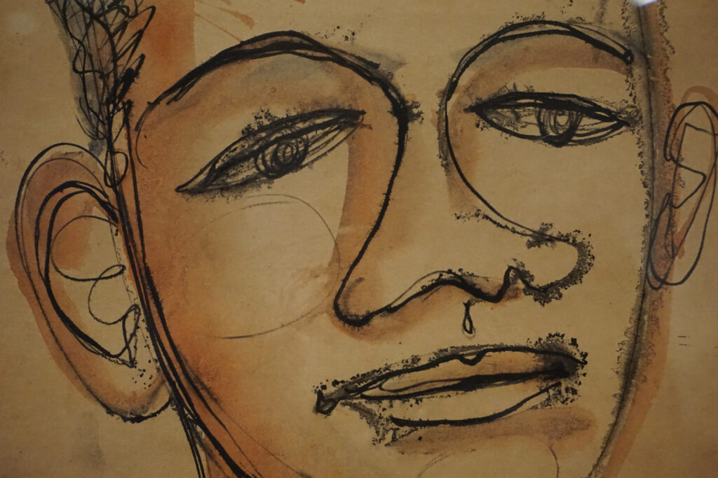 Sketch of a head 细部，1952