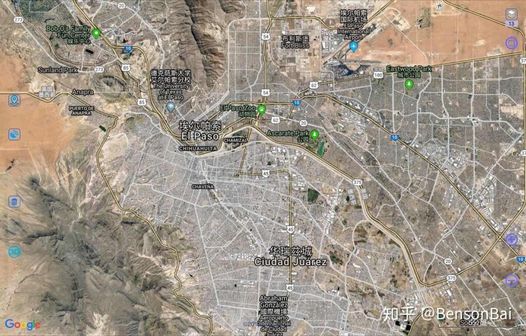 美墨边境，埃尔帕索和华雷斯。