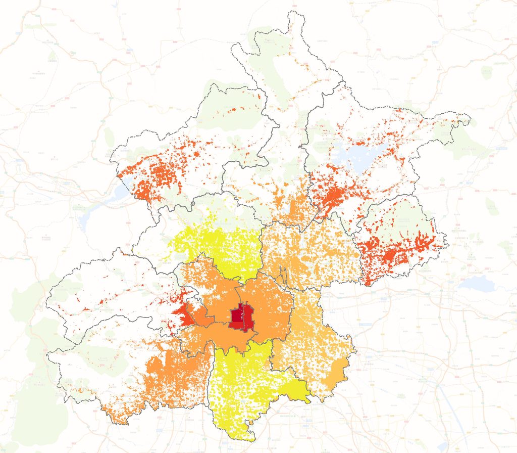 北京市老龄化率示意图（图2）